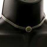 Mi Amore Choker-Necklace Green/Silver-Tone
