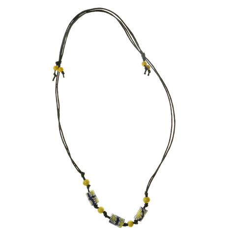 Mi Amore Flowers Statement-Necklace Multicolor/Black