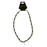 Mi Amore Spikes Statement-Necklace Silver-Tone/Black