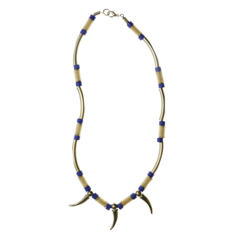 Mi Amore Teeth  Statement-Necklace Silver-Tone/Multicolor