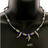 Mi Amore Teeth  Statement-Necklace Silver-Tone/Multicolor