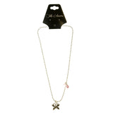 Mi Amore Butterfly Pendant-Necklace Silver-Tone/Pink