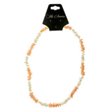 Mi Amore Statement-Necklace Peach/White