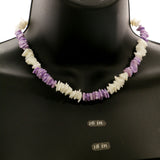 Mi Amore Statement-Necklace Purple/White