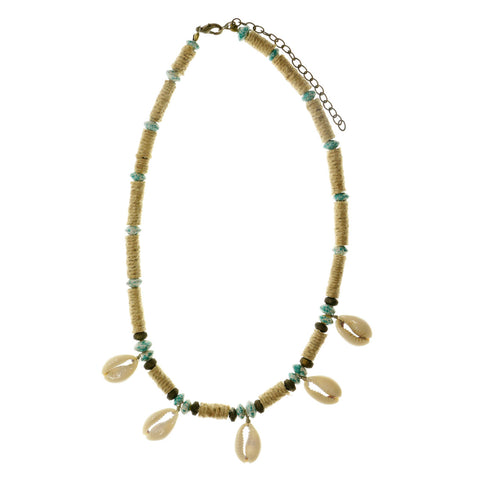 Mi Amore Shells Statement-Necklace White