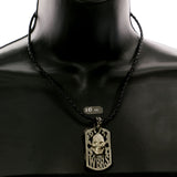 Mi Amore Skull WBRS Pendant-Necklace Silver-Tone & Black