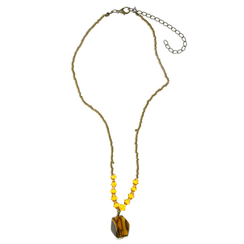 Mi Amore Pendant-Necklace Brown/Multicolor