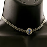 Mi Amore Choker-Necklace Blue/Silver-Tone