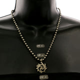 Mi Amore Sun Pendant-Necklace Silver-Tone