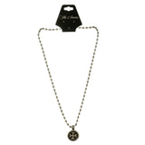 Mi Amore Cross Pendant-Necklace Silver-Tone/Black