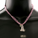 Mi Amore Dance Ballet Slippers Pendant-Necklace Pink & Silver-Tone