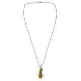 Mi Amore Smiley Face Hat Pendant-Necklace Multicolor & Silver-Tone