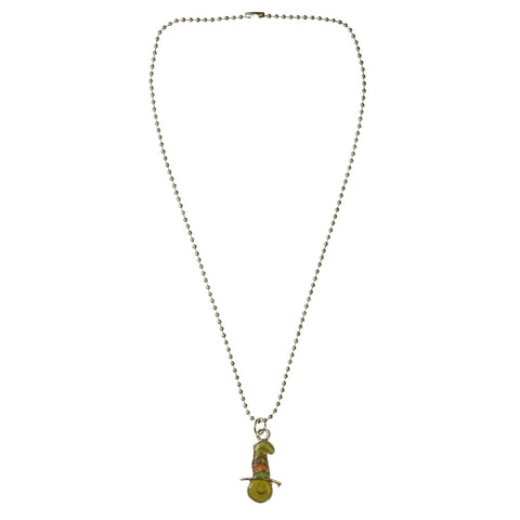 Mi Amore Smiley Face Hat Pendant-Necklace Multicolor & Silver-Tone