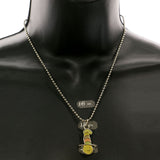 Mi Amore Smiley Face Hat Pendant-Necklace Multicolor & Silver-Tone