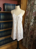 Romantic Semi Sheer White Rose Chemise