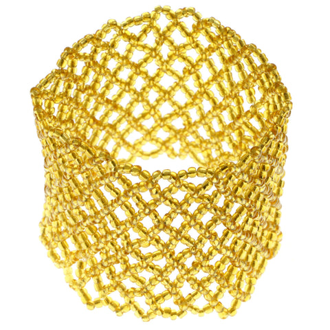 Mi Amore Honeycomb Stretch-Bracelet Gold-Tone