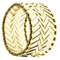 Mi Amore Chevron Stretch-Bracelet Gold-Tone