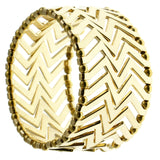 Mi Amore Chevron Stretch-Bracelet Gold-Tone