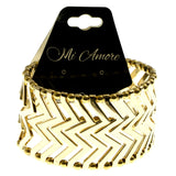 Mi Amore Chevron Stretch-Bracelet Gold-Tone