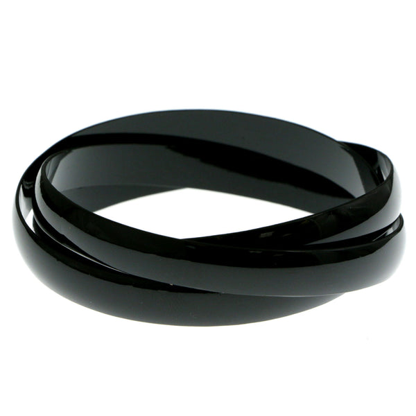 Mi Amore Linked-Bangle-Bracelet Black