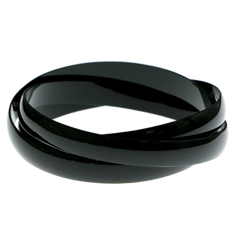 Mi Amore Linked-Bangle-Bracelet Black