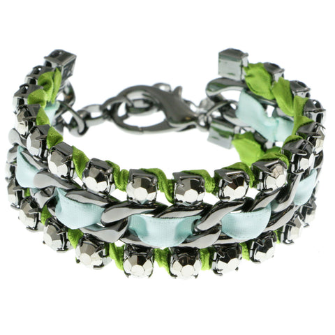 Mi Amore Adjustable Fashion-Bracelet Multicolor/Silver-Tone