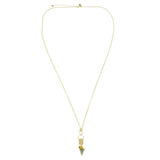 Mi Amore Stone Cone Pendant-Necklace Multicolor/Gold-Tone