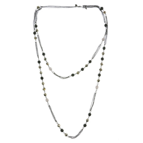 Mi Amore Adjustable Layered-Necklace Multicolor/Black