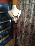 Metallic Brown Chemise with Floral Accents