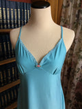 Soft Aqua Blue Chemise with Adjustable Straps