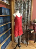 Romantic Semi Sheer Red Rose Chemise