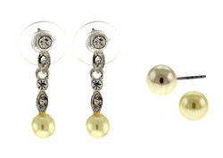 Silver-Tone Multiple Dangle Earrings Set GC67SA