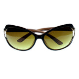 Mi Amore Oversize-Sunglasses Brown Frame/Yellow Lens