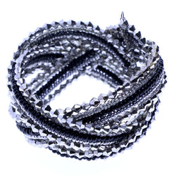 Mi Amore Cuff-Bracelet Silver-Tone/Black