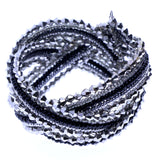 Mi Amore Cuff-Bracelet Silver-Tone/Black