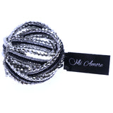 Mi Amore Cuff-Bracelet Silver-Tone/Black