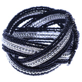 Mi Amore Cuff-Bracelet Silver-Tone/Black