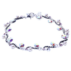 Mi Amore Fashion-Bracelet Silver-Tone/Clear