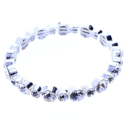 Mi Amore Fashion-Bracelet Silver-Tone/Clear