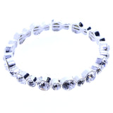 Mi Amore Fashion-Bracelet Silver-Tone/Clear