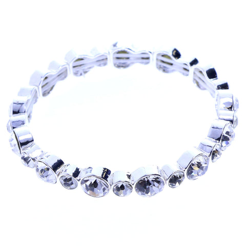Mi Amore Fashion-Bracelet Silver-Tone/Clear