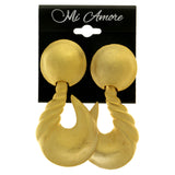 Gold-Tone Metal Clip-On-Earrings #LQC342