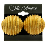 Gold-Tone Metal Clip-On-Earrings #LQC350
