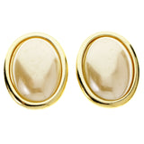 Gold-Tone Acrylic Clip-On-Earrings #LQC459