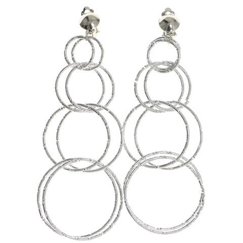Mi Amore Clip-On-Earrings Silver-Tone #LQC505