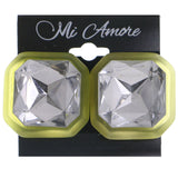 Mi Amore Clip-On-Earrings Green #LQC0507