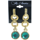Mi Amore Clip-On-Earrings Gold-Tone/Green #LQC508