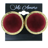 Mi Amore Clip-On-Earrings Gold-Tone/Red #LQC0624