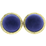 Mi Amore Clip-On-Earrings Gold-Tone/Blue #LQC0626