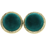 Mi Amore Clip-On-Earrings Gold-Tone/Green #LQC0627